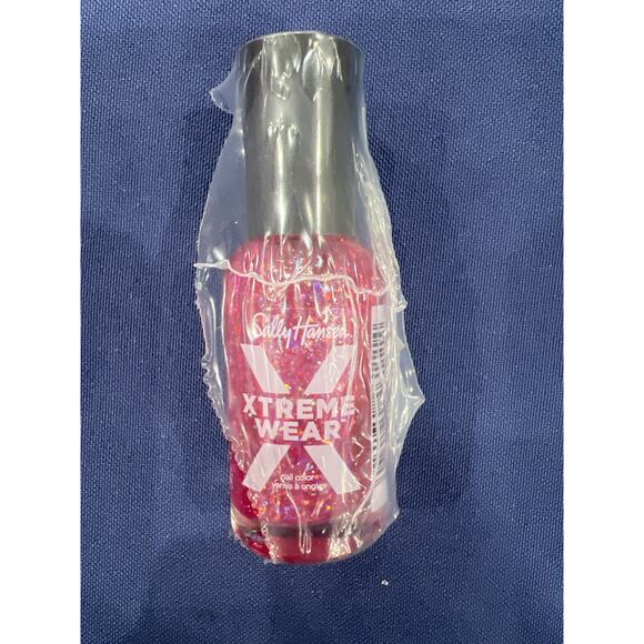 SALLY HANSEN Xtreme Wear Nail Polish #286 Heart of Sass Pink Sparkle - Picture 1 of 3